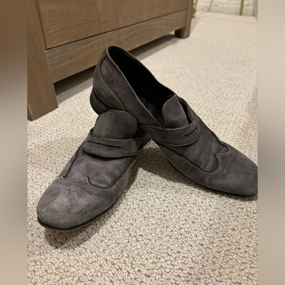 NDC Made by Hand Loafer Shoes Men's 42 / 9 Wingtip Grey Suede Dress Shoe